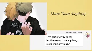 More Than Anything || Miya Twins Fluff ||