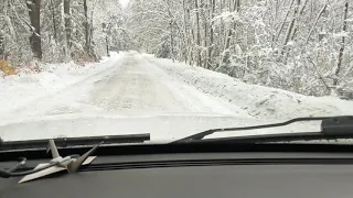 How to safely travel down steep snow covered hill