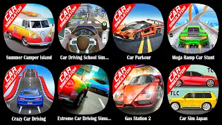 Summer Camper Island,Car Driving School Simulator,Car Parkour,Mega Ramp Car Stunt,Crazy Car Driving