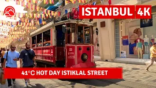 Istanbul 2023 |41℃ Unbelievable! City Center Istiklal Street Walking Tour|4k 60fps