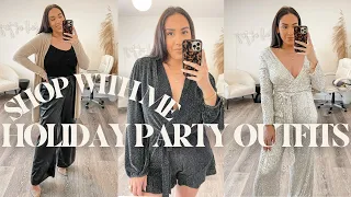 SHOP WITH ME &  HOLIDAY PARTY OUTFITS IDEAS