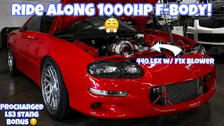 Whips By Wade : Roach’s 1000hp F-body Ride Along 💪🏽😤 Procharged LS3 Stang Bonus #CertifiedRides