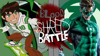 BEN10 VS GREEN LANTERN (DC vs Cartoon, network) | Blood shred Battle S1E0