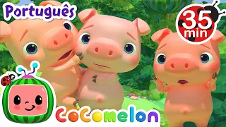 Cocomelon em Português | Os três Porquinhos | Compilação de Desenhos Animados e Músicas Infantis
