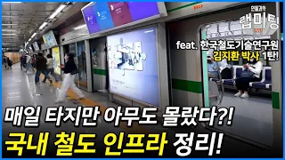 지하철, KTX, GTX 뭐가 다를까? 국내 철도 인프라 정리! [철도 1/2] (한국철도기술연구원 김지환 박사)