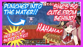Minato Aqua gets Relentlessly Bullied by Houshou Marine in Minecraft [ENG]