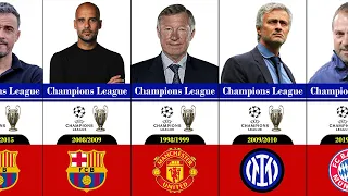 Only 6 Managers Have Won The Treble : UEFA Champions League, League title and League Cup (1956-2022)