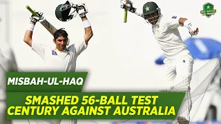 Misbah-ul-Haq Smashed 56-Ball Test Century 💯 Against Australia in Abu Dhabi, 2014 | PCB | M1C2A