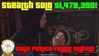 GTA Online The Cayo Perico Heist Finale Stealth Solo And Escape $1,478,390 Take And Ending