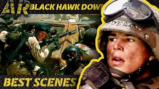 Whistling BULLETS in BLACK HAWK DOWN (2001) | ACTION SCENES COMPILATION