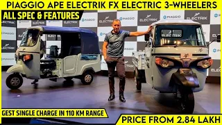 Piaggio Ape Electrik FX Range, Cargo And Passenger Electric 3-Wheeler Launched | All Spec, Features