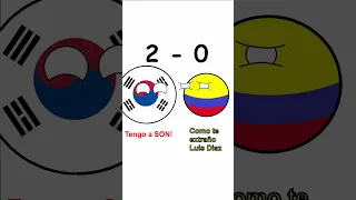 #shorts Countryballs Resumen Corea del sur vs Colombia 2023