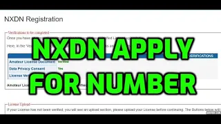 NXDN -(or dmr) NUMBER  - HOW TO APPLY