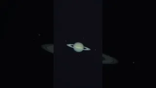 Saturn through my 16” dobsonian telescope 🪐🔭 the small dots are saturn Moons #saturn #telescope