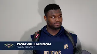 Zion Williamson talks hamstring injury, Game 1 environment | Pelicans Practice 4/23/24