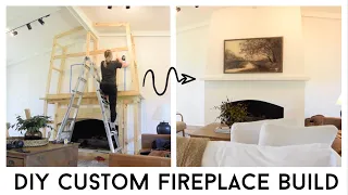 INSANE DIY Fireplace Build! // Stunning Modern Fireplace Makeover // Extreme Home Makeover