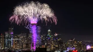 2019 New Year's Fireworks at the Space Needle