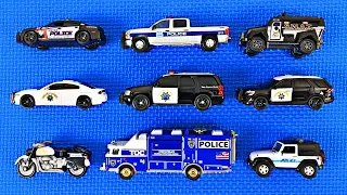 Police Cars for Kids #1 - 3 | Learn Police Vehicle Names & Colors | Fun Educational Organic Learning