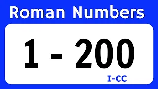 Roman Number 1 to 200 | Roman Numeral 1 to 200 | Roman Ginti 1 se 200 tak