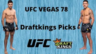 UFC Vegas 78 Draftkings Picks