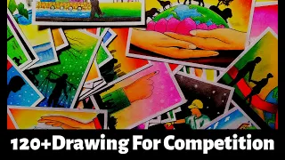 120+ drawing for any art Competition / Poster drawing ideas for Competition / Drawing space