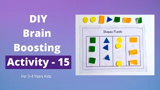 DIY Brain Boosting Activity - 15(Hindi Version) | Shapes Puzzle | Kids learning