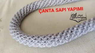 Örgü Çanta Sapı💯 Kordon çanta sapı 💯 Örgü çanta sapı örme 💯Crochet spiral rope