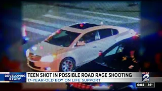 Teen in shot during possible road rage shooting, police say