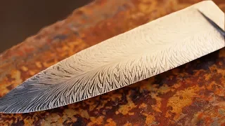 Forging Feather Damascus By Hand