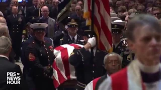 WATCH: George H.W. Bush's casket enters funeral at Washington National Cathedral