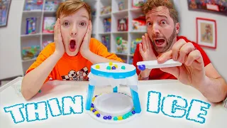 Father & Son PLAY THIN ICE! (Don't Fall Through!)