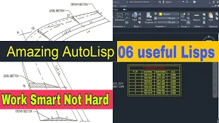Amazing 06 Useful AutoCAD Lisp For Engineers And Surveyor.