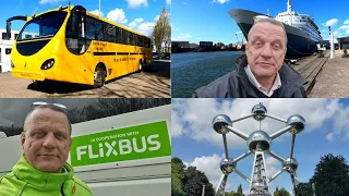 MET DE TOURINGCAR SIGHTSEEING ROTTERDAM ! RIJDEN MET DE FLIXBUS EN NAAR HET ATOMIUM IN BRUSSEL !