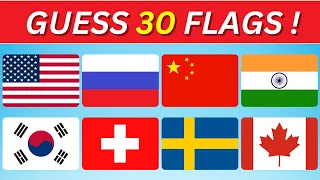 Can you guess the 30 Flags | Ultimate flag quiz | Flag quiz