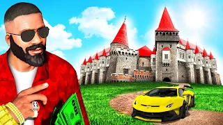 Upgrading FRANKLIN'S HOUSE into a CASTLE in GTA 5!