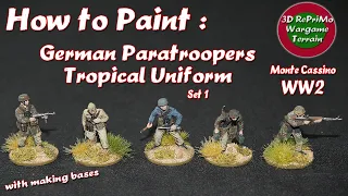 Tutorial: How to Paint 1/72 German Paratroopers/Painting Guide/Deutsche Fallschirmjäger (Tropical)