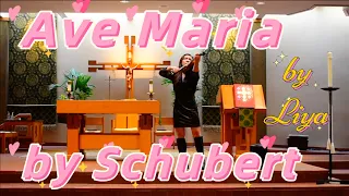 Ave Maria Schubert | at Holy Name Of Jesus | Most Calming and Beautiful Hymn on violin | by Liya