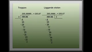 WebMath sweden Division med Trappan och Liggande stolen