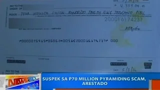NTG: Suspek sa P70-M pyramiding scam, arestado