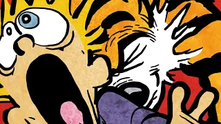 Animated Calvin and Hobbes Slow-Motion Tackle
