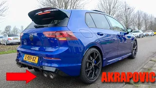 Volkswagen Golf 8R With Akrapovic Exhaust - Revs, Crackles, Launch Controls, Accelerations!