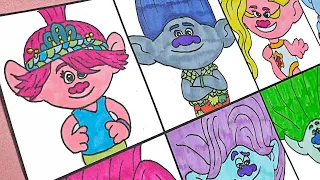 Drawing Trolls 3 Band Together All Characters | How to Draw Poppy Branch Viva John Dory