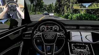 BeamNG Drive - Audi RS7 (C8) [Steering Wheel gameplay]