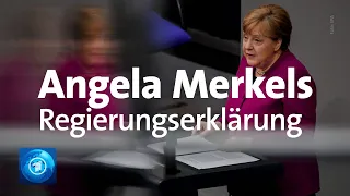 Corona: Regierungserklärung von Bundeskanzlerin Merkel im Bundestag