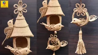 DIY Hanging Showpiece with Jute and Plastic bottle | Home Decoration using Jute | Jute Craft Idea