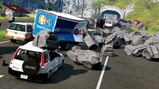 Rockslide Crashes 8 | BeamNG.drive