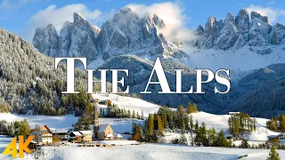 Winter The Alps 4K Ultra HD • Stunning Footage The Alps, Scenic Relaxation Film with Calming Music.