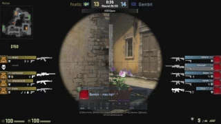 Gambit mou AWP 4K vs Fnatic Inferno @ DREAMHACK SUMMER 2017