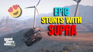 GTA5 GAMEPLAY #"High-Flying 11, Action: Supra MK5 Stunt Jumps in GTA 5!"GAMEPLAY#137