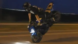 Motorcycle STUNTS Street Bike WHEELIES + DRIFTING + STOPPIE Kawasaki Ninja ZX6R Stunt Bike TRICKS